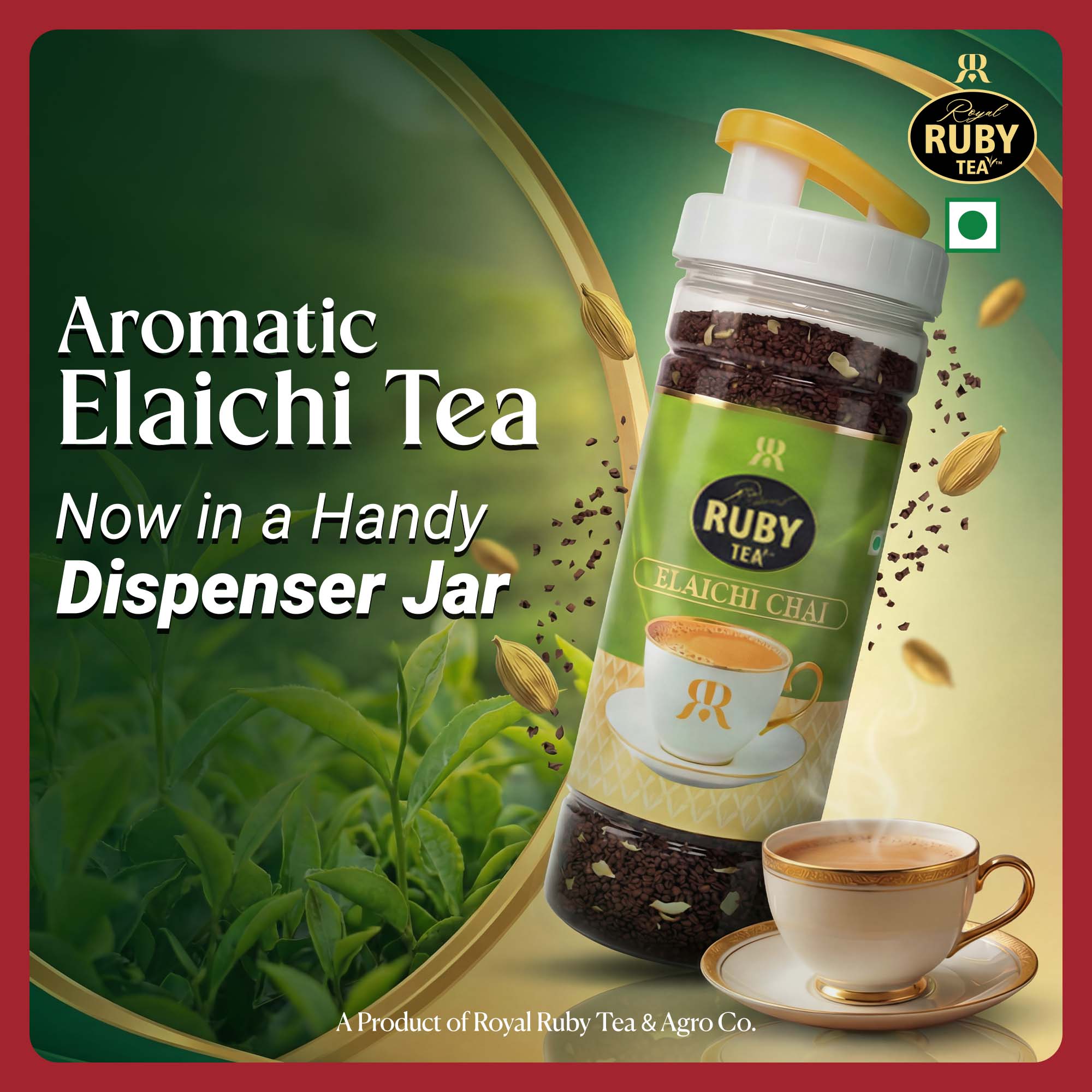 Royal Ruby Elaichi Tea 250g Dispenser Jar